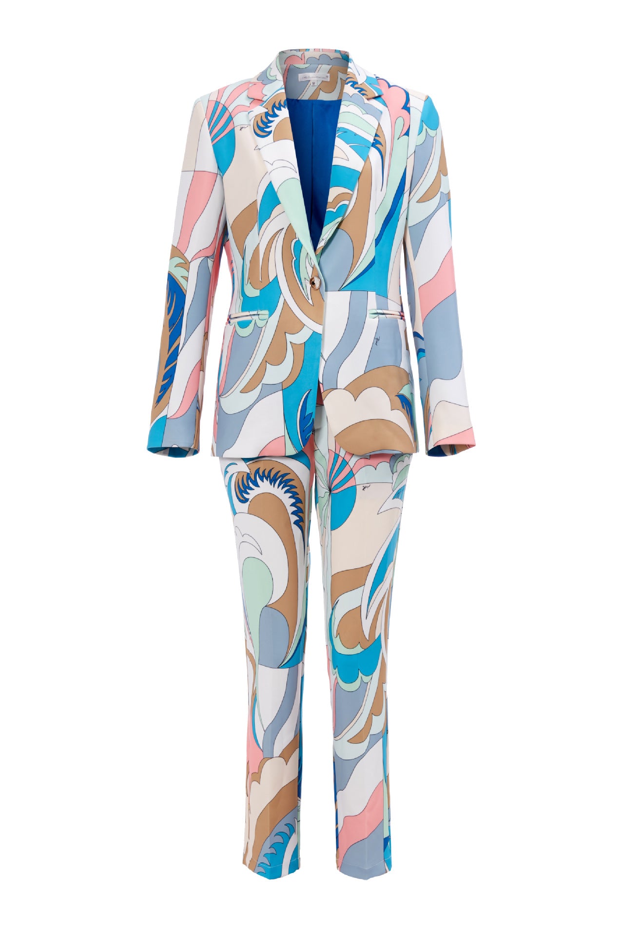 Bea Blend Printed Women's Suit Exquisite Lapel One Button Suit
