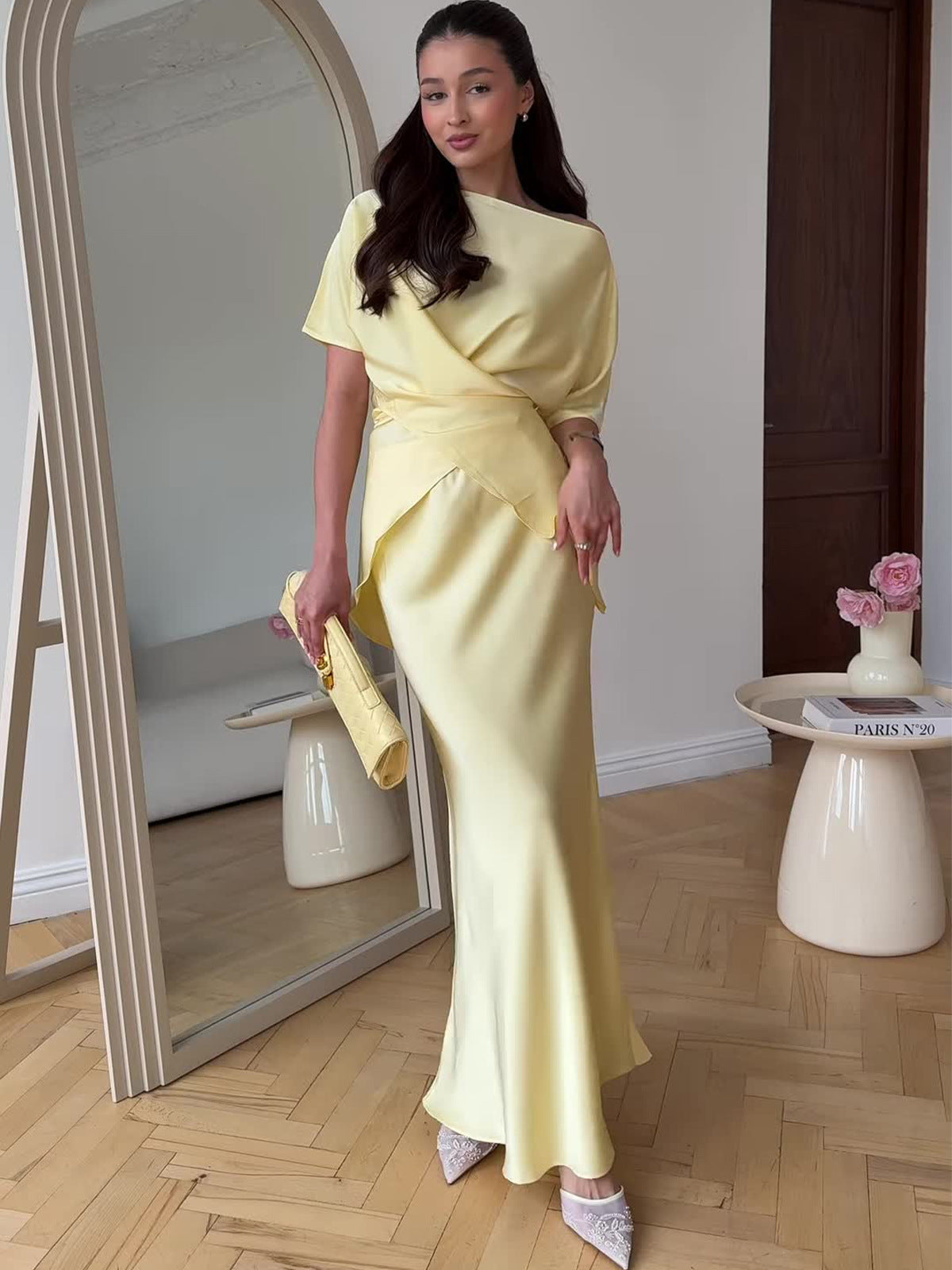 Shuvee Sleeve Long Dress Set Women's Dress – VanillaStyle
