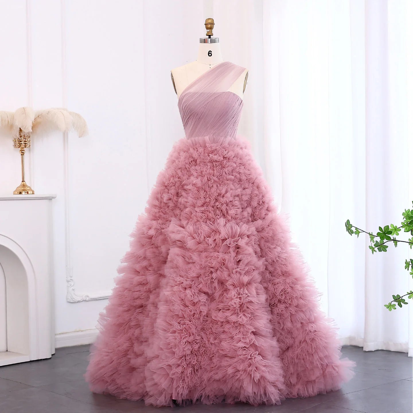 Harper Pink Strapless Evening Dress