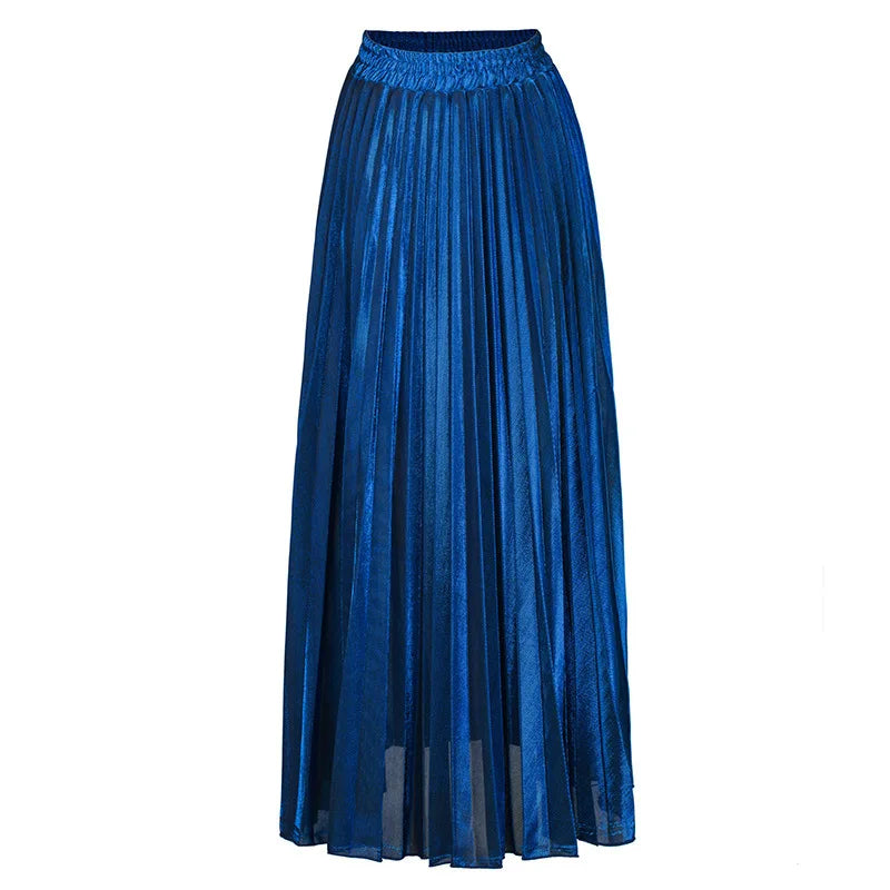 High waist A-line pleated Skirt