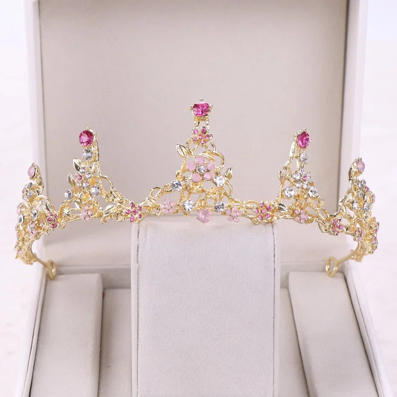 Tiara Gold Crown Jewelry Hair Accessories