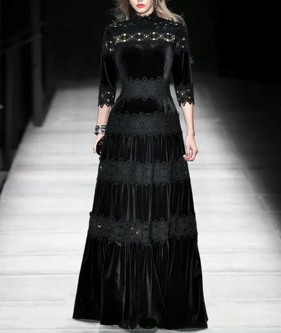 Celeste Dazzling Velvet Dress