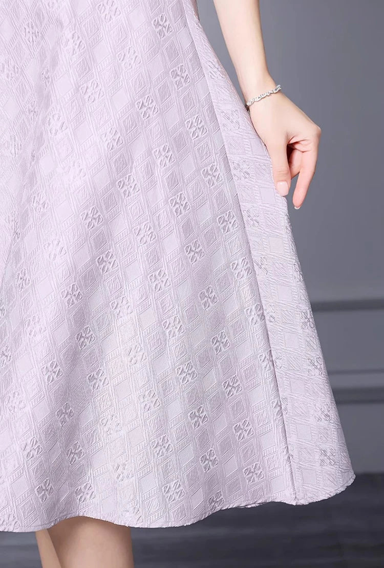 Ryan Jacquard Peter Pan Collar Single Breasted Tops+High Waist Half skirt Two piece set