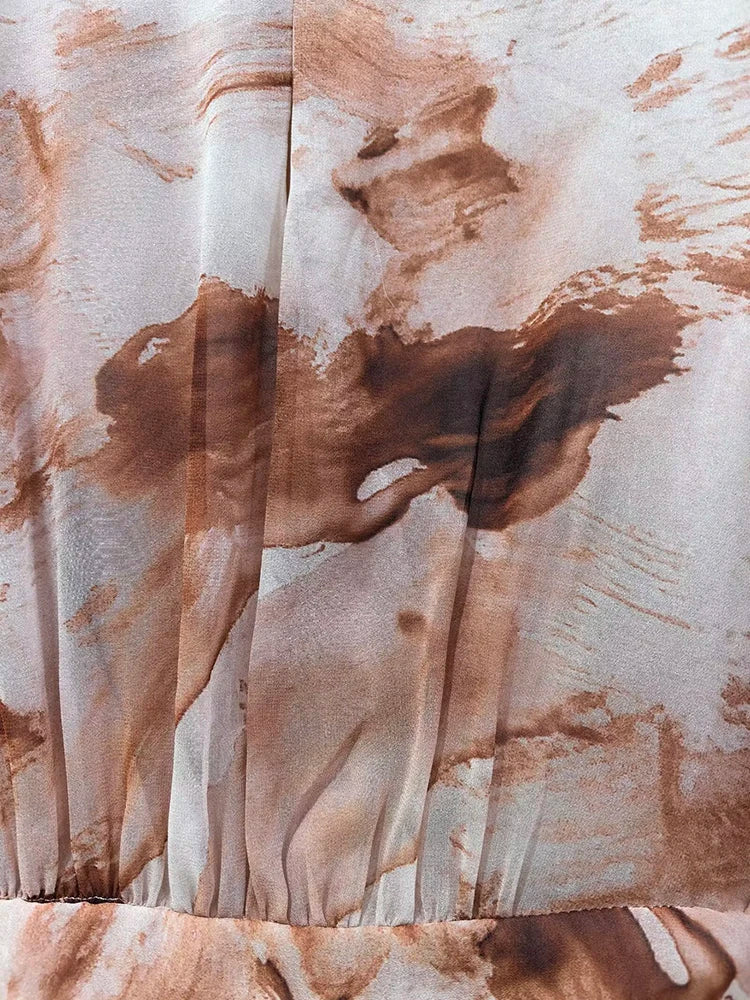 Majorie Chiffon Double Crepe Printed Dress