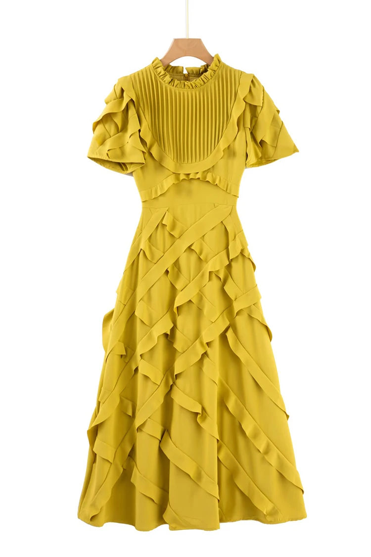 Sabre Ruffle Dress