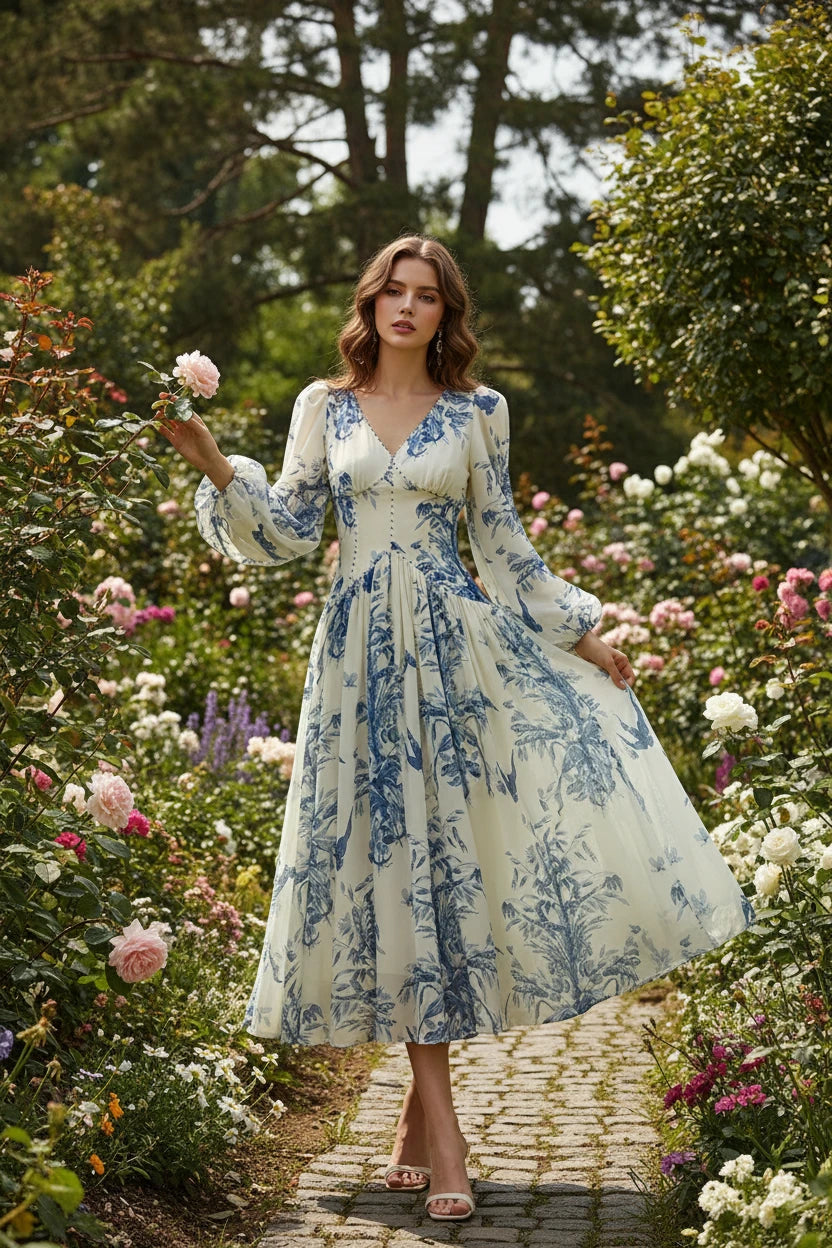 abrielle maxi dress Abrielle Maxi Dress print / S