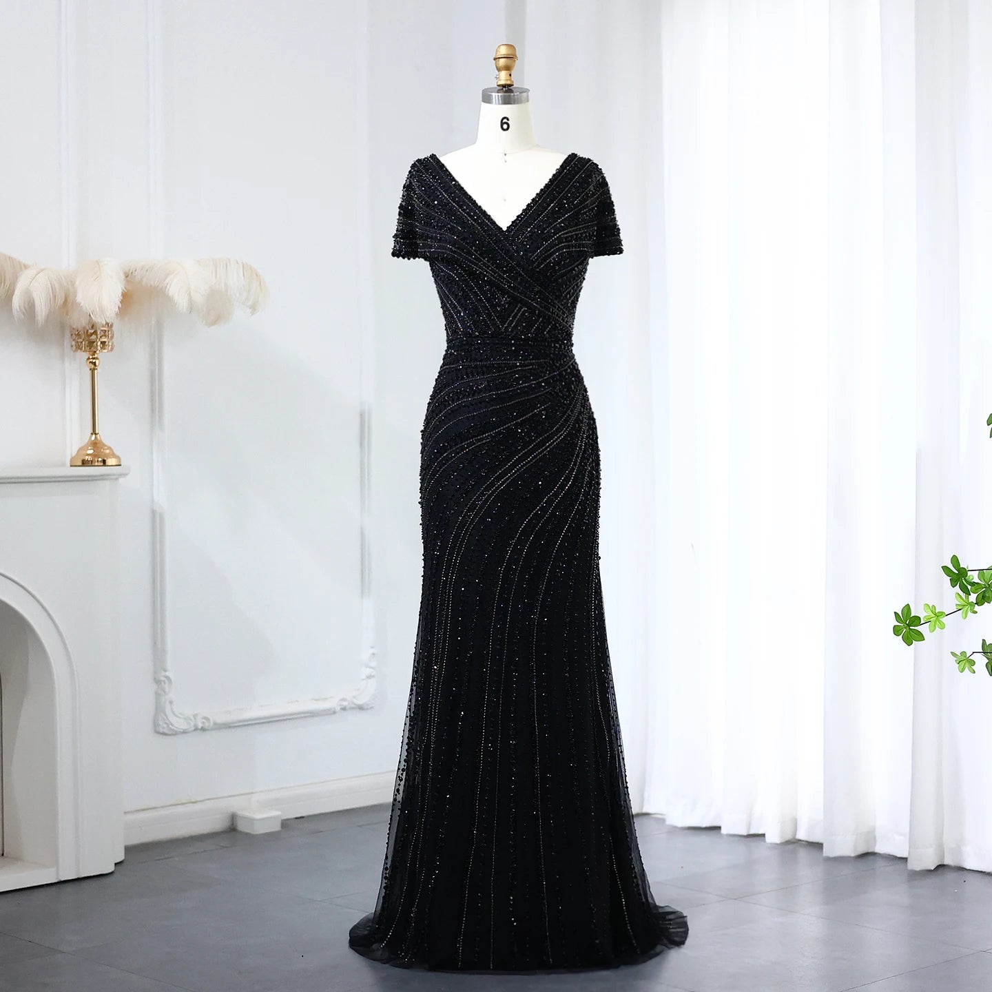 Luxury Crystal Mermaid Evening Dress