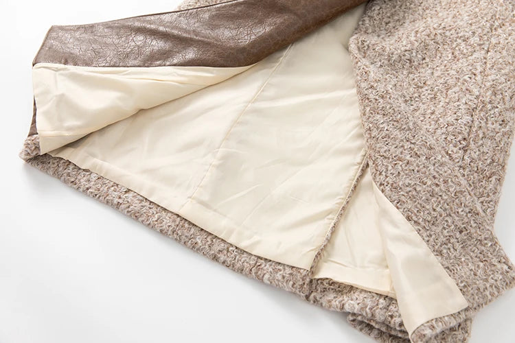 Ariya Vintage Notched Single-breasted Slim Long Overcoat