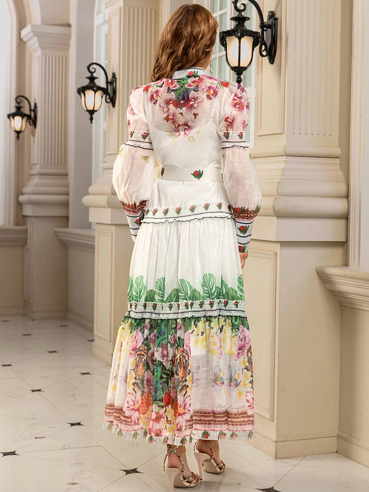 Frenchie Palace Style Retro Print Dress