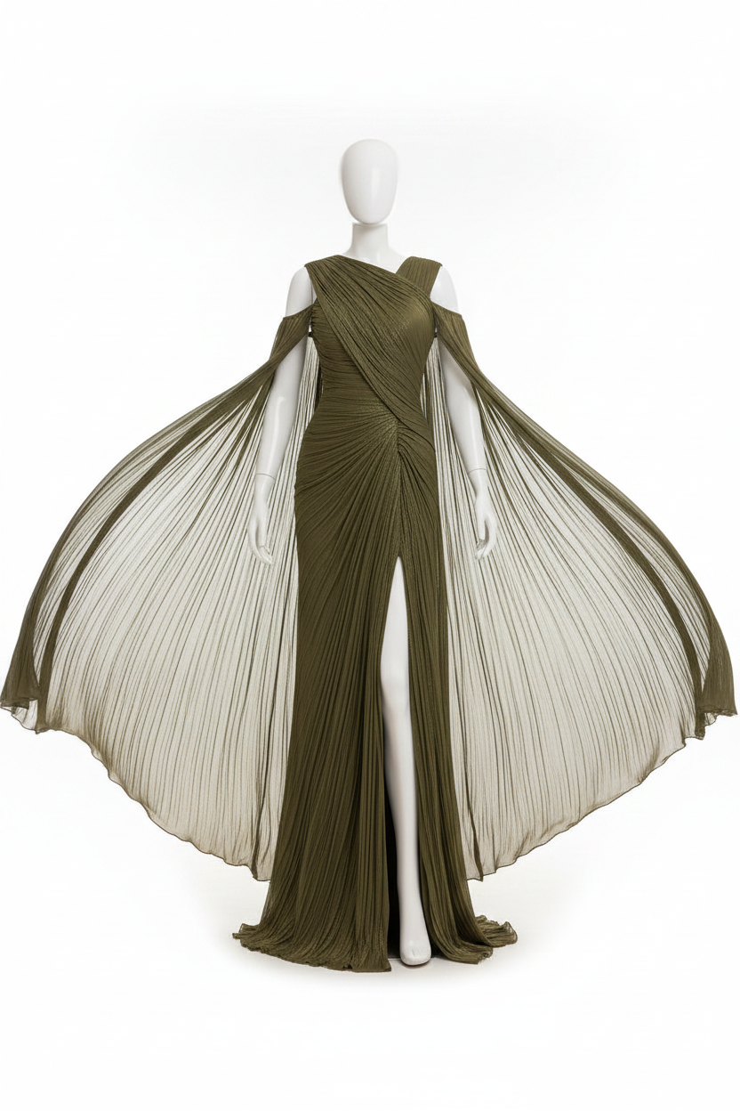 Vern Formal Evening Dress O Neck Full Sleeves Formal Occasion Prom Gown