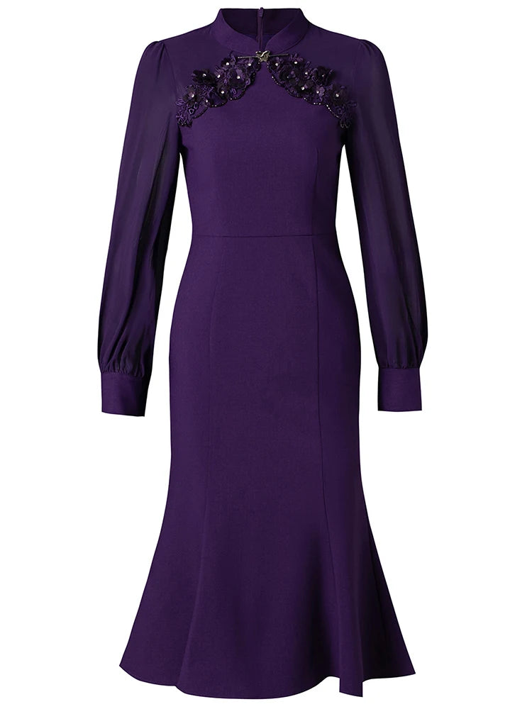 purple slim dress Amazon.com: AOMEI Women's Dark Purple Irregular V Neck Long Sleeve Peplum Slim Maxi Formal Dress (L,Large) : Clothing, Shoes & Jewelry