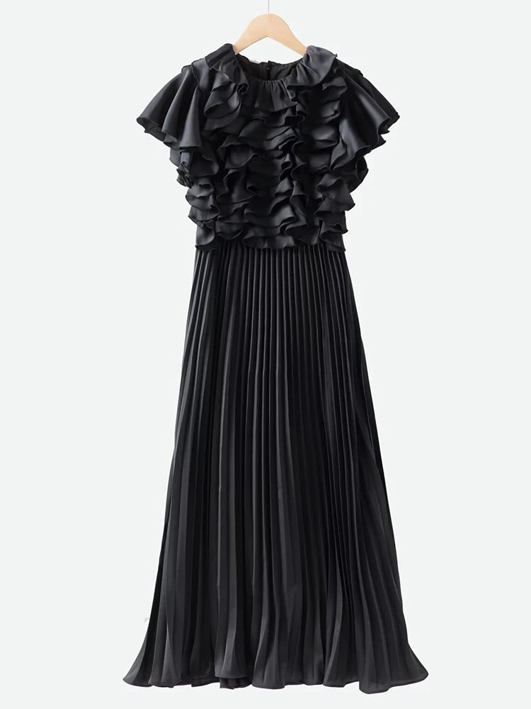 Allaina Elegant Pleated Dress