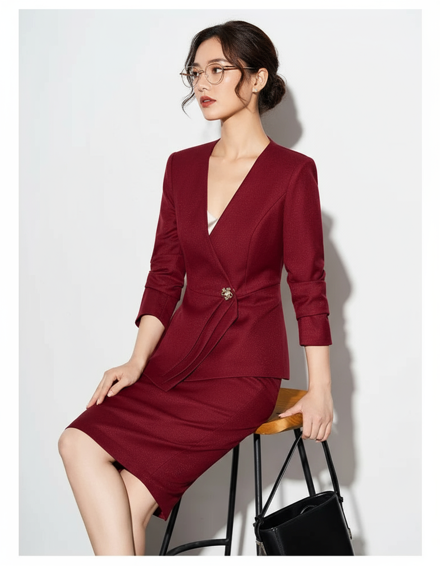 Amara Blazer Skirt Suit 2 Piece Matching Set