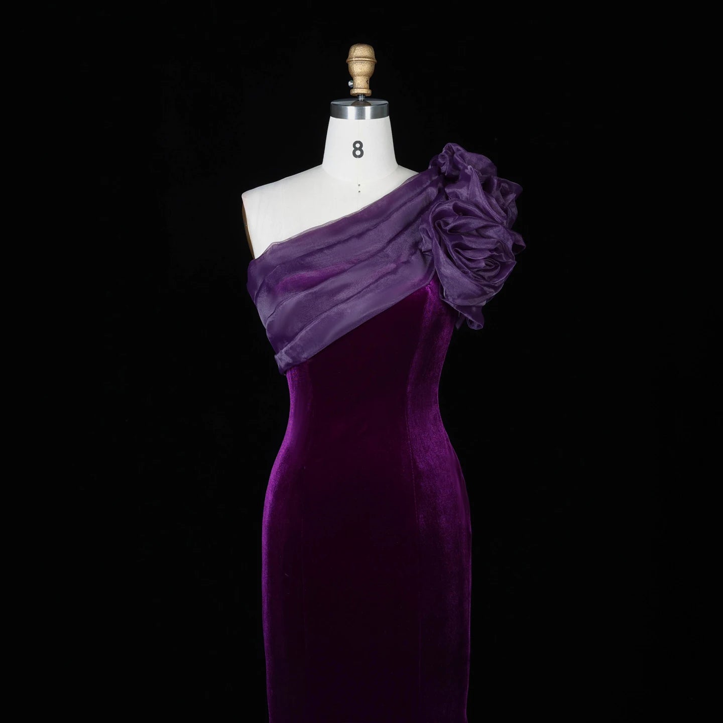 Olivia One Shoulder Mermaid Formal Evening Draped Dress