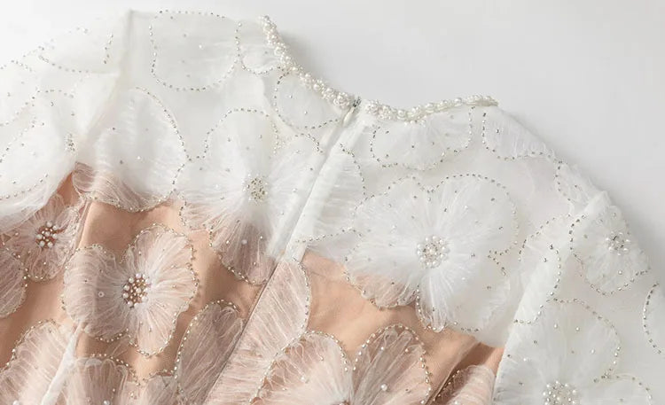 Elena Elegant O-Neck Ball Gown Dress