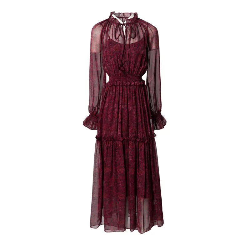 Yara Floral Lantern Sleeve Dress