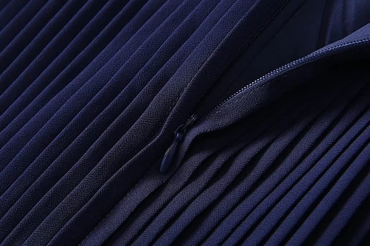 Sawyer V-Neck Flare Sleeve Vintage Party Pleated Dress