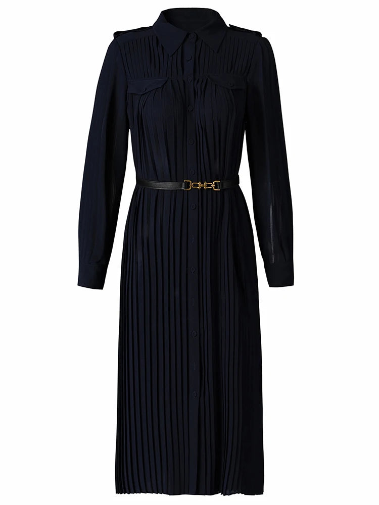 Sarai Vintage Pleated Dress