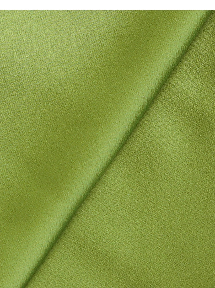 Rosie Lantern Sleeve Hit Color Frenulum Gathered Waist Slim Long Dress