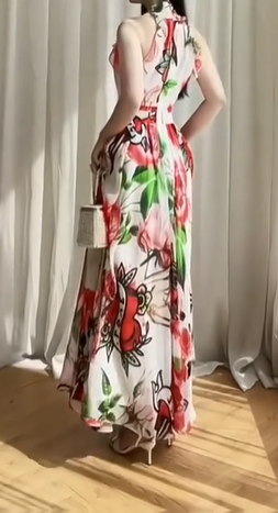 Tasha Designer Vintage Floral Print Dress