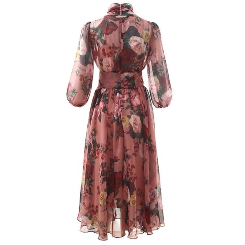 Sky Runway Floral Print Dress