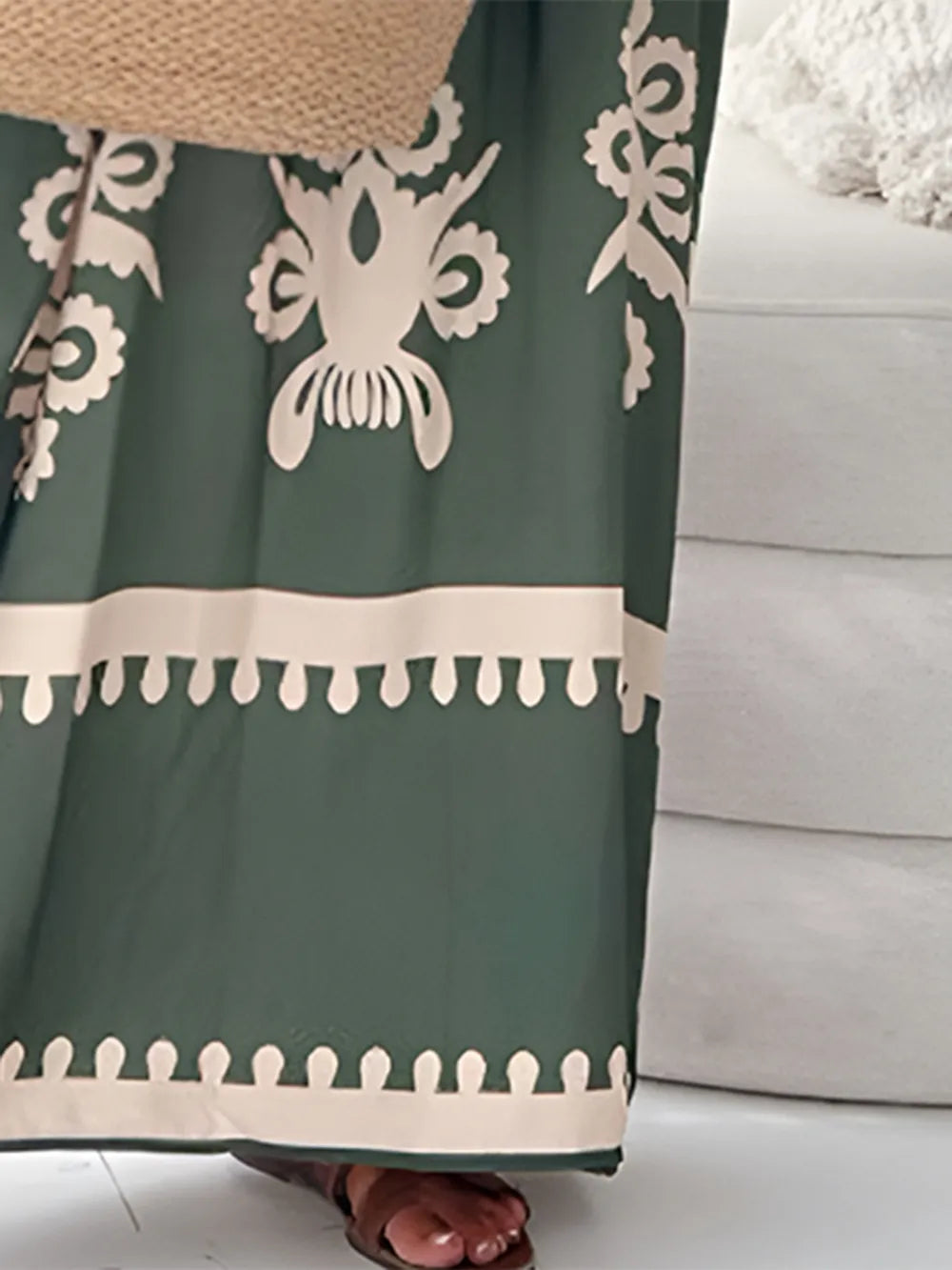 Charissa Printed Spaghetti Strap Sleeveless Maxi Dress