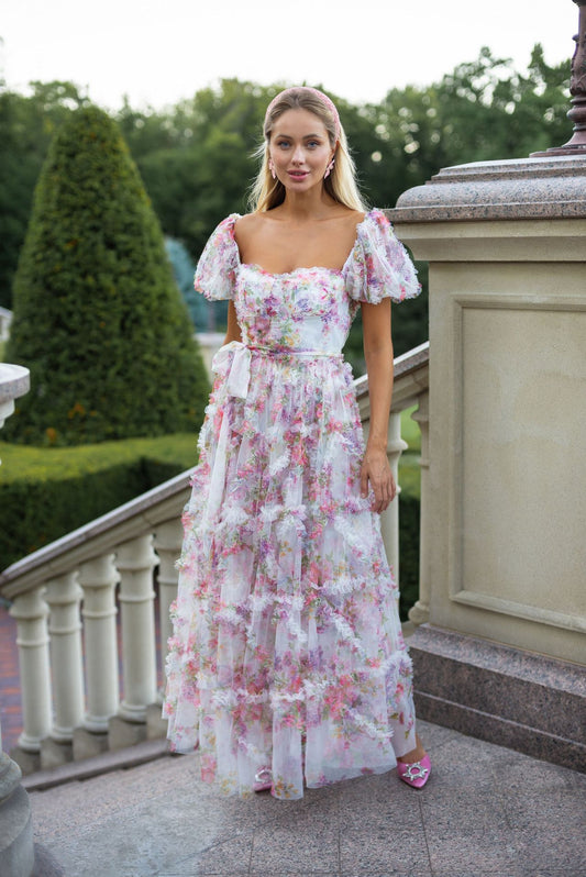 Sweetie Bubble Sleeve Long Fairy Dress