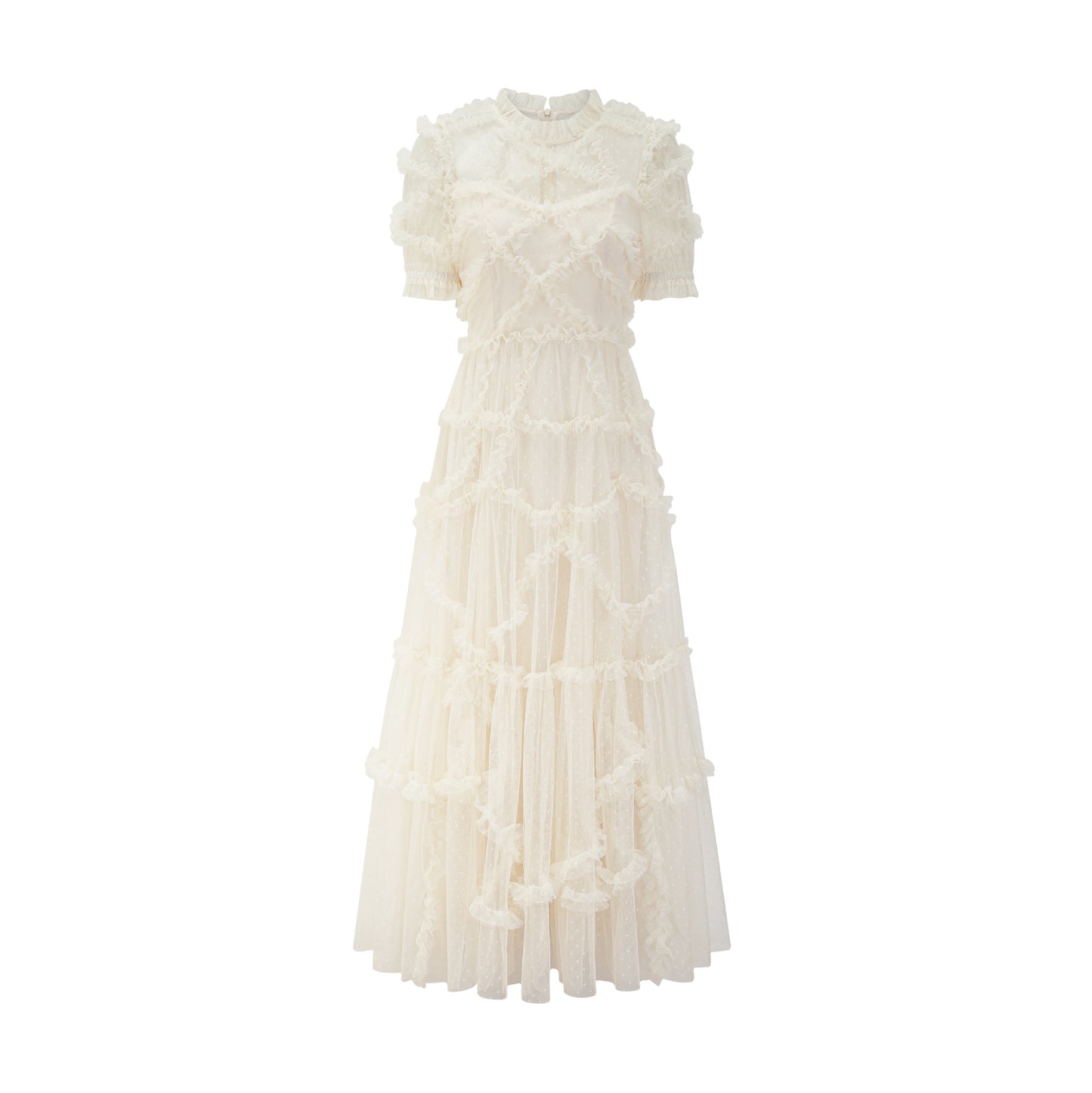 Ashley Ruffle Lace Fairy Mesh French Fashion Dress