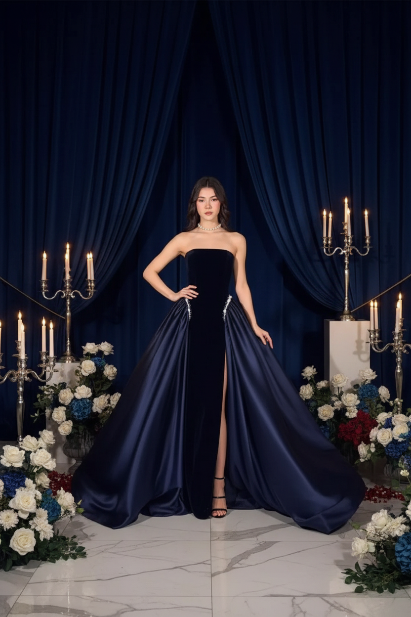 Adele Strapless Ball Gown