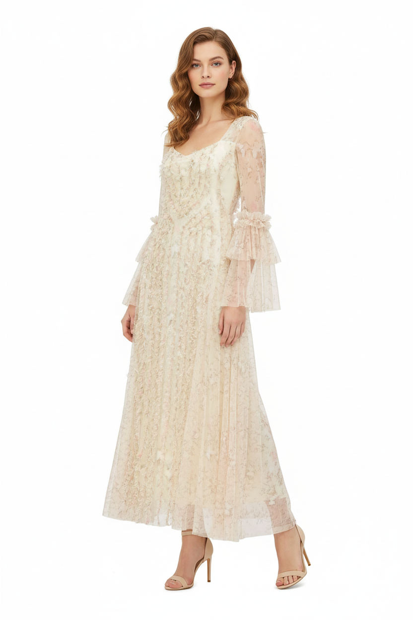 Harper Flared Sleeve Dress