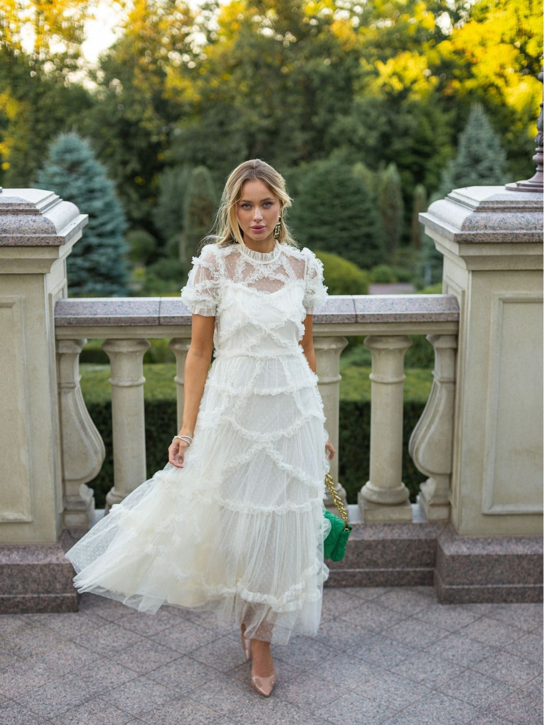 Ashley Ruffle Lace Fairy Mesh French Fashion Dress – VanillaStyle