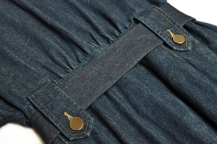 Brianna  Spliced Gradient High Waist Denim Dress