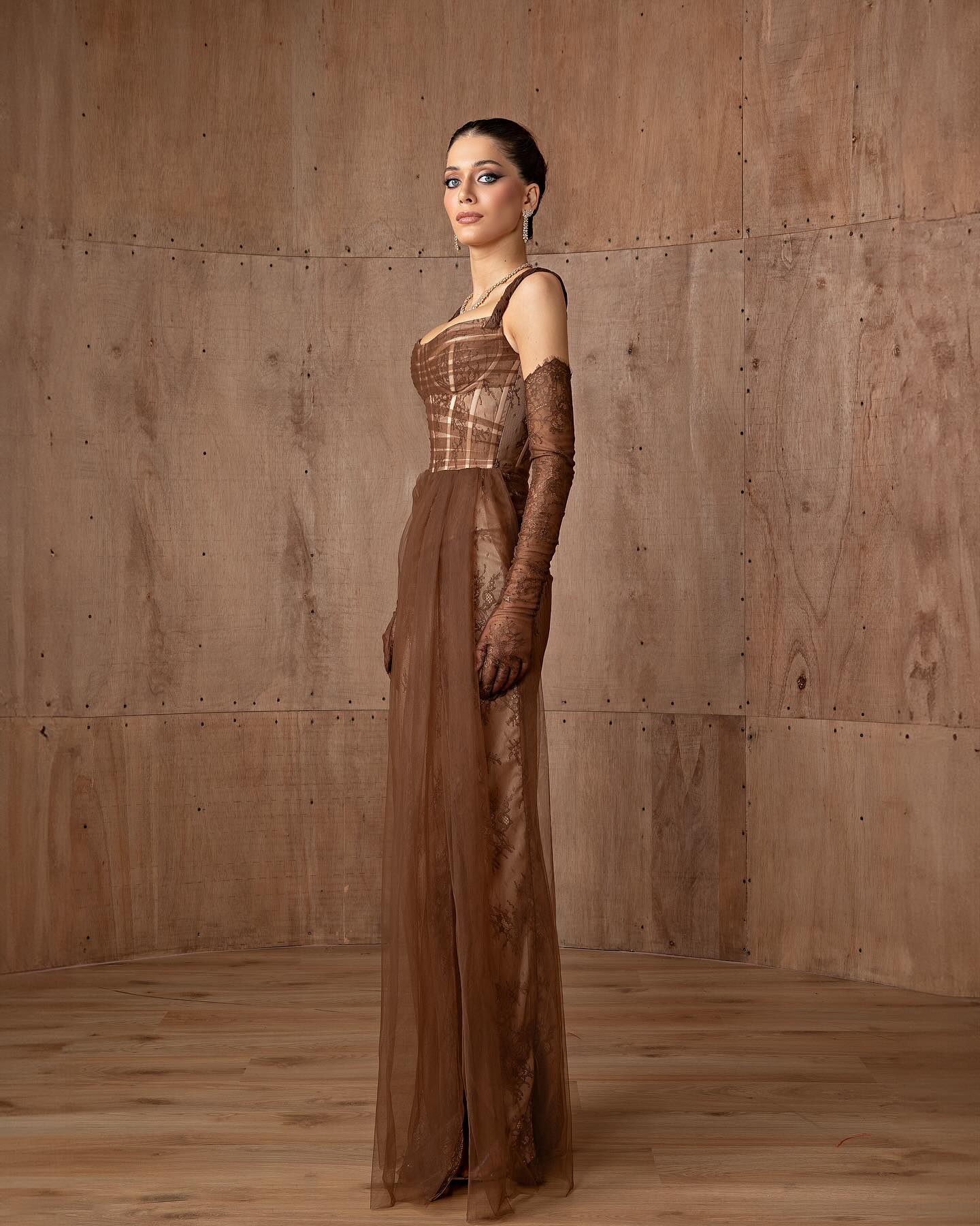 Bobbie Brown Strap Dubai Evening Dress