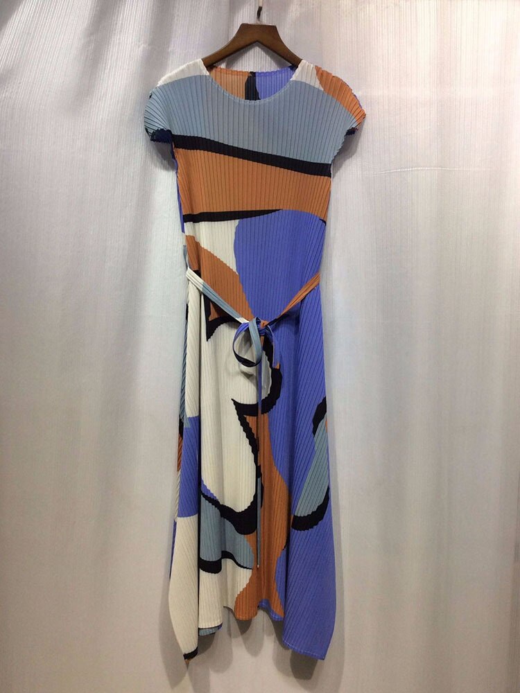 Joanna Pleated Dress With Belt