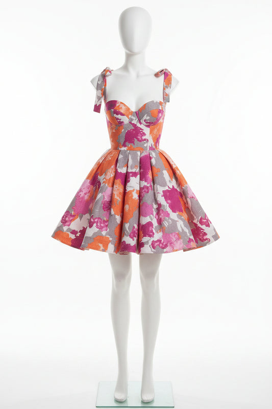 Sleigh dress with printed A-list dress for summer
