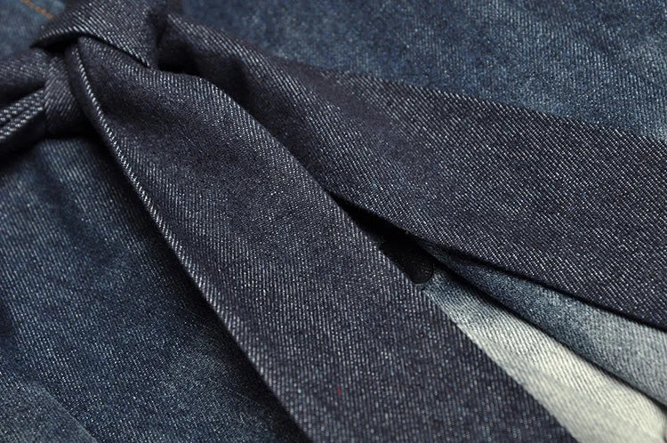 Brianna  Spliced Gradient High Waist Denim Dress