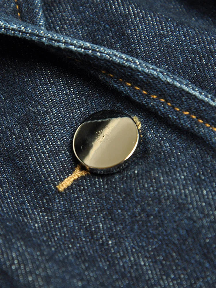 Brianna  Spliced Gradient High Waist Denim Dress