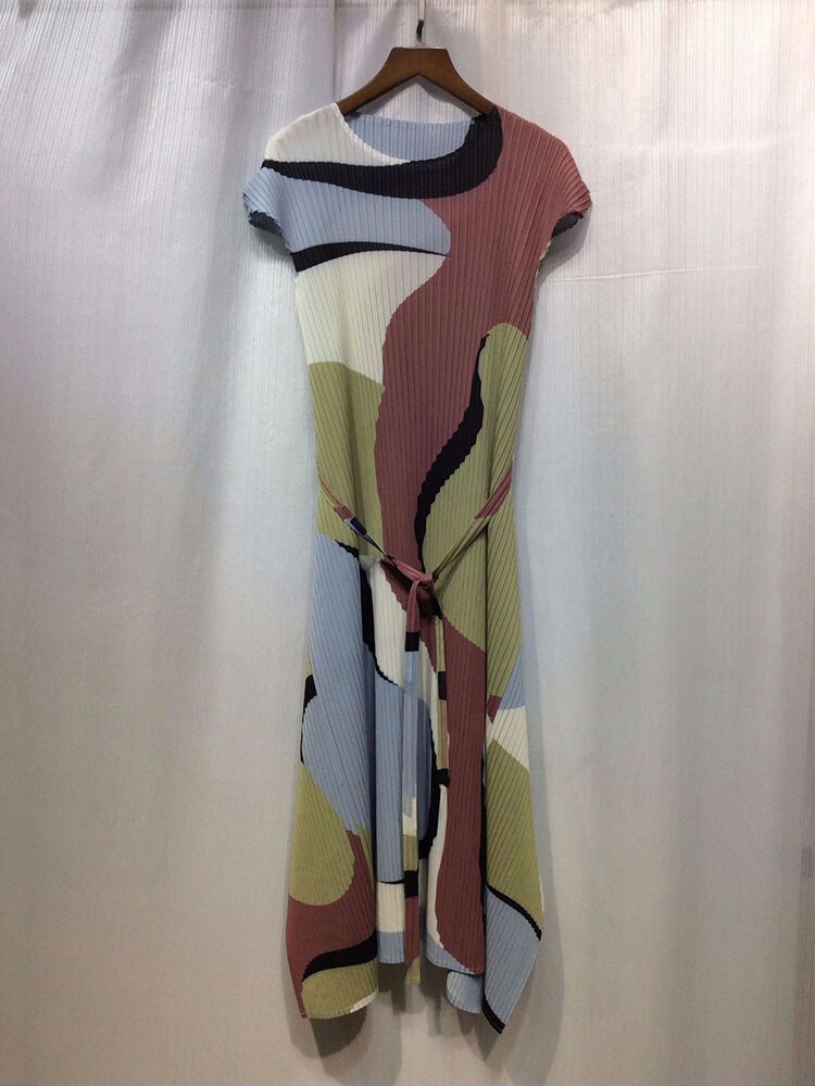 Joanna Pleated Dress With Belt