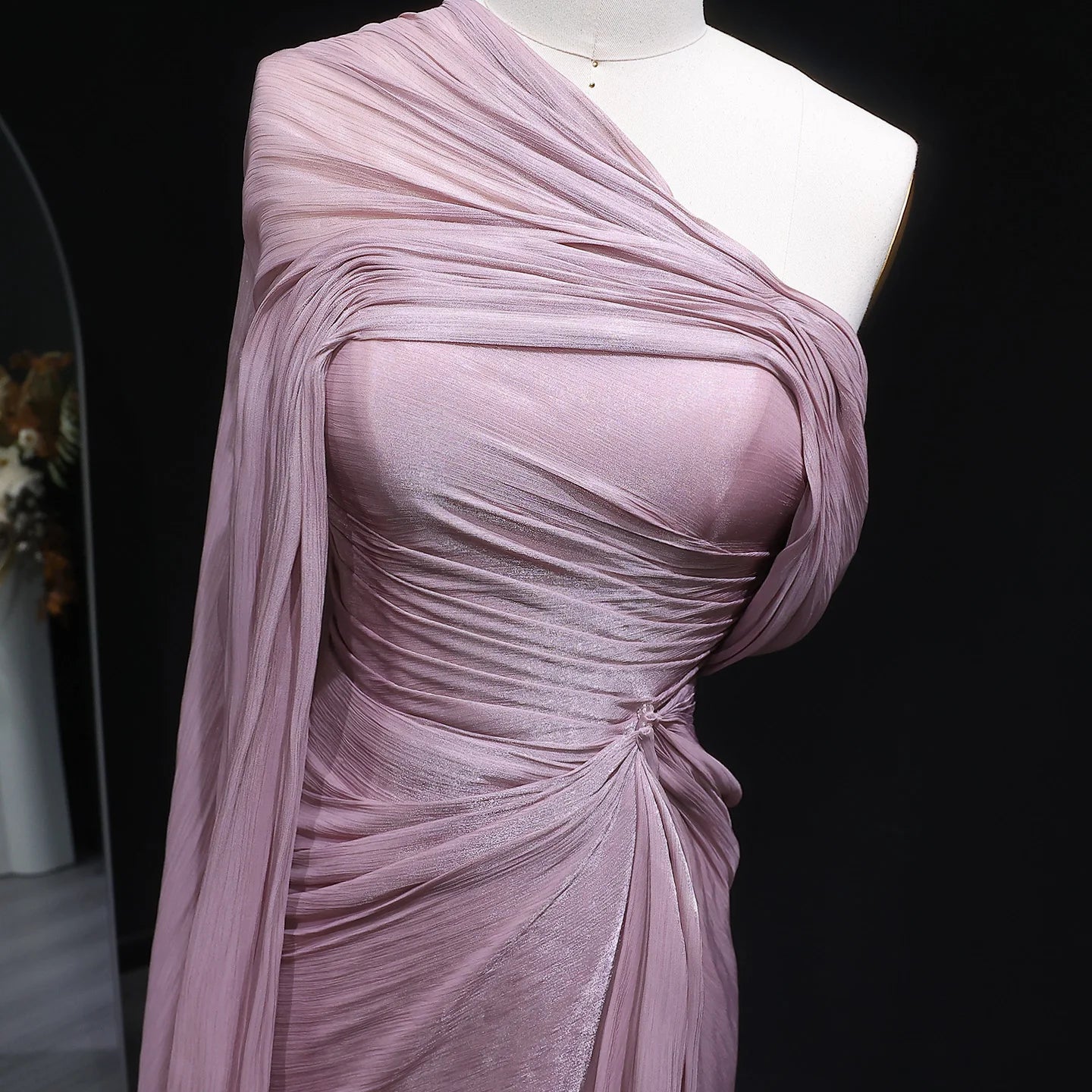 Hazel Lilac One-Should Dubai Evening Dress