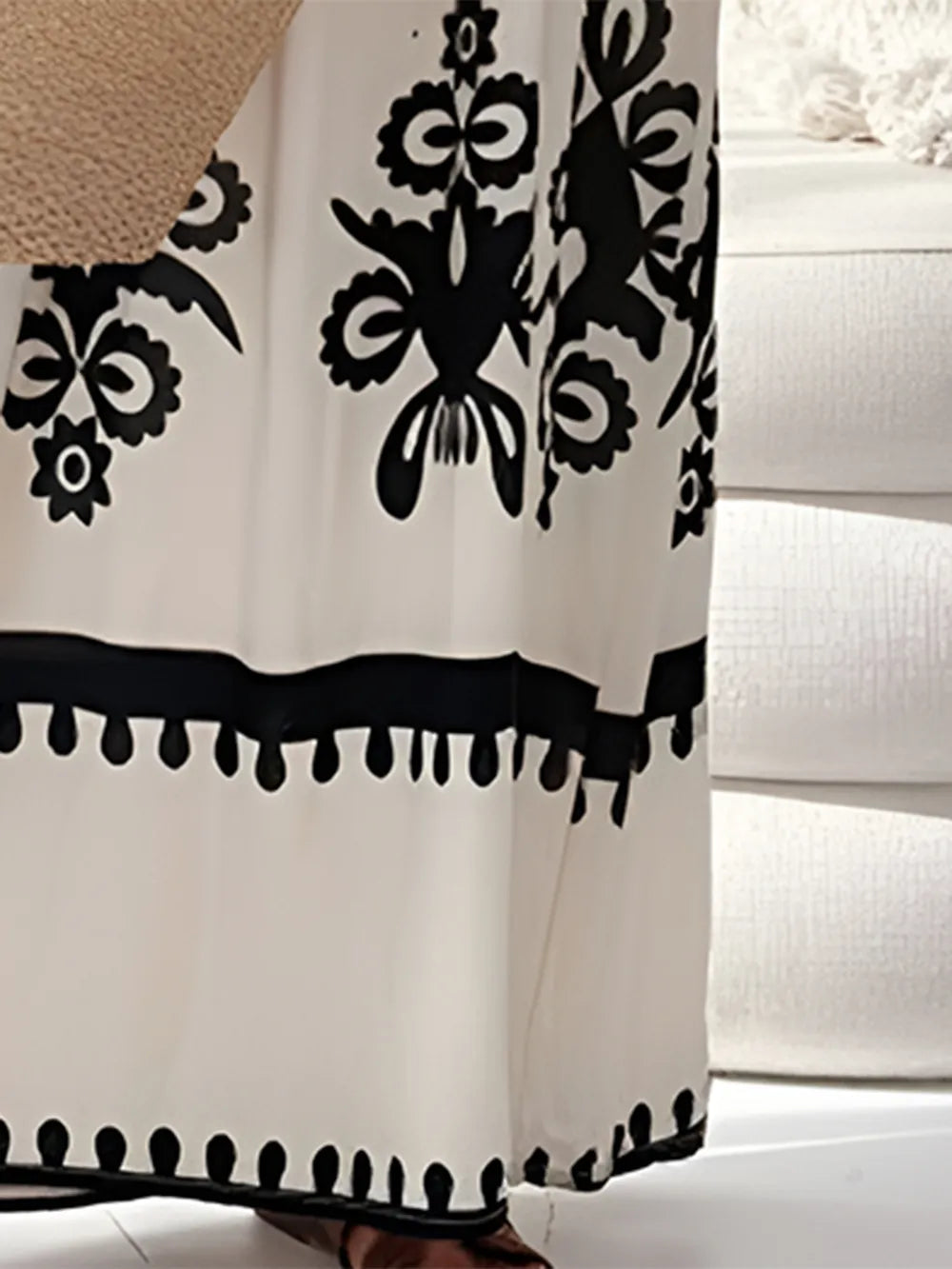 Charissa Printed Spaghetti Strap Sleeveless Maxi Dress