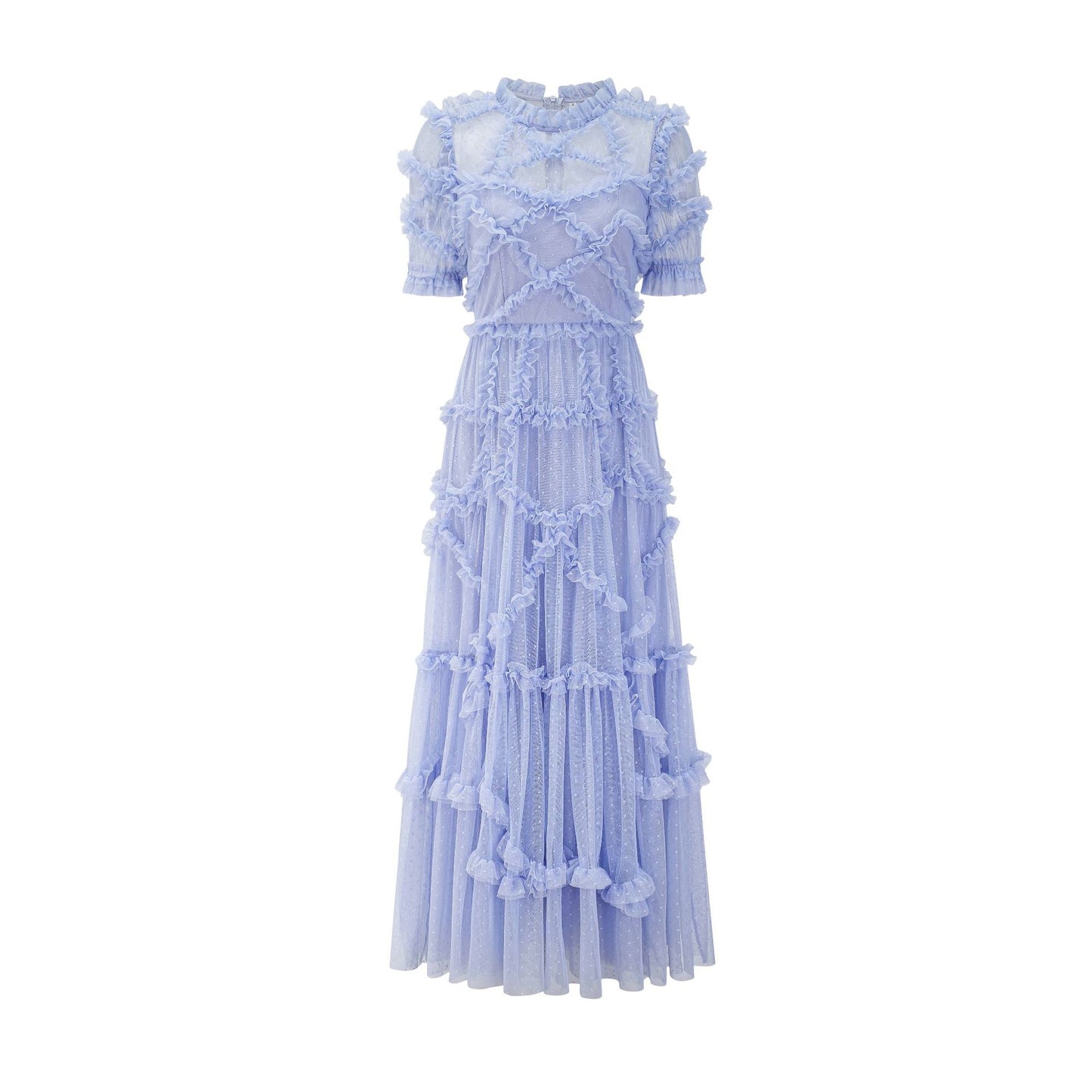 Ashley Ruffle Lace Fairy Mesh French Fashion Dress