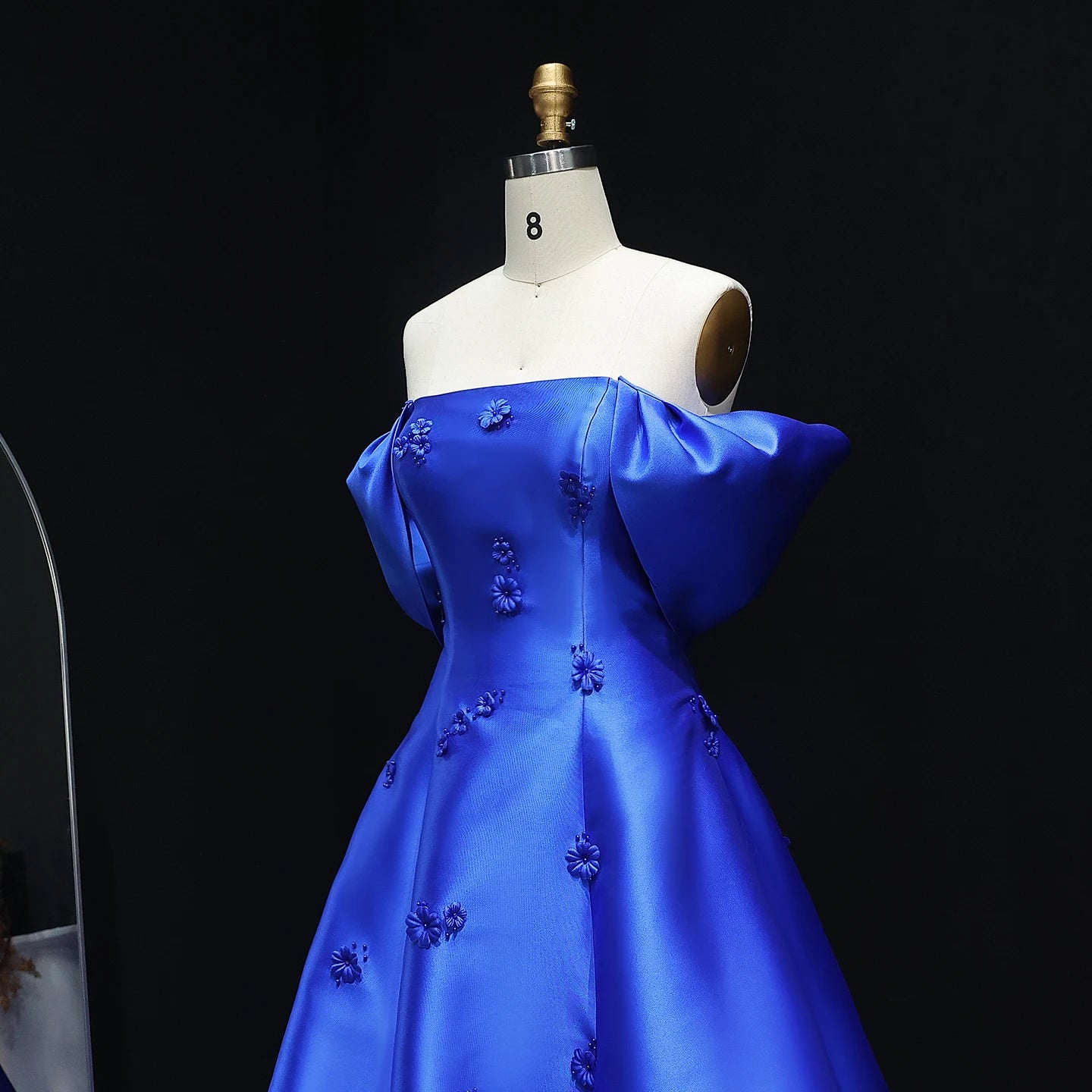 Aria Arabic Red Off Shoulder A-Line Evening Dress