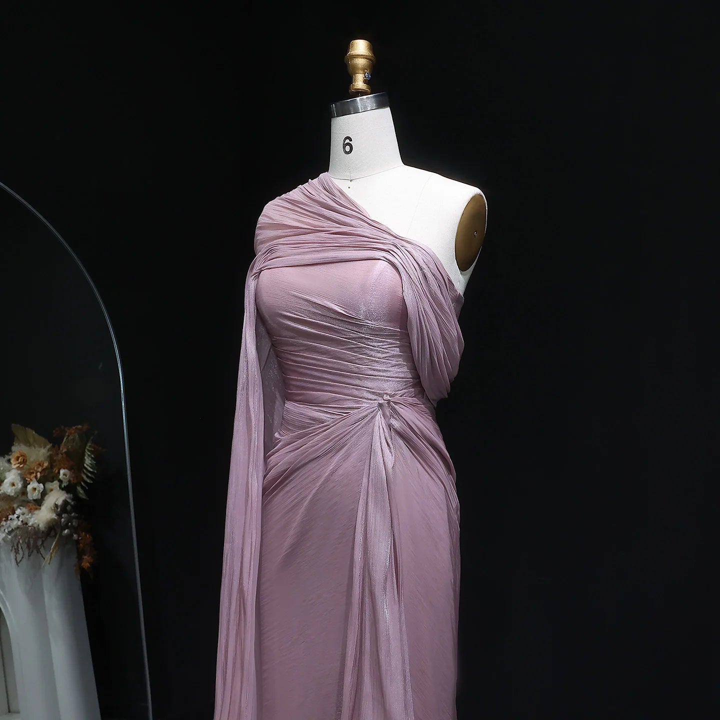Hazel Lilac One-Should Dubai Evening Dress