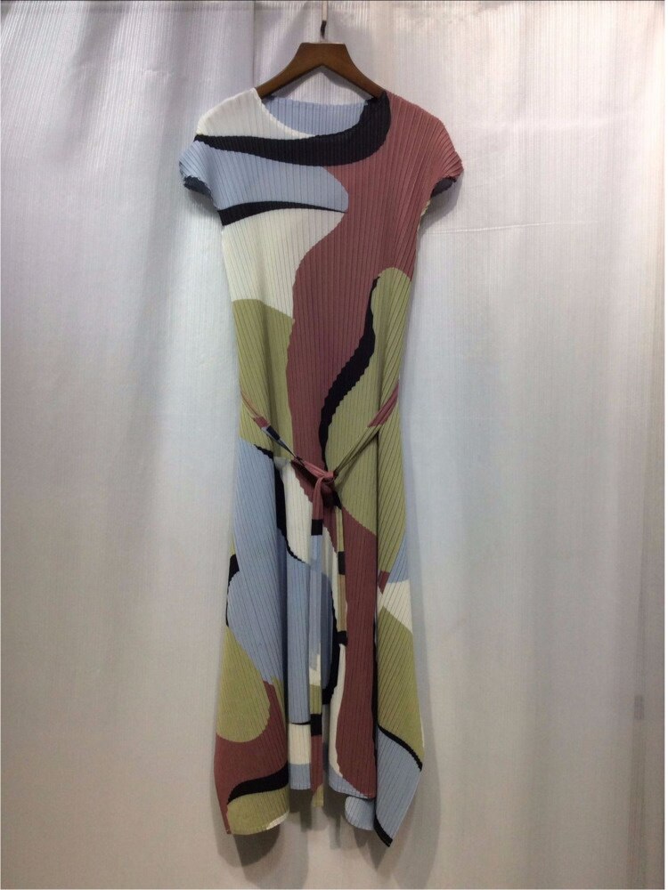 Joanna Pleated Dress With Belt