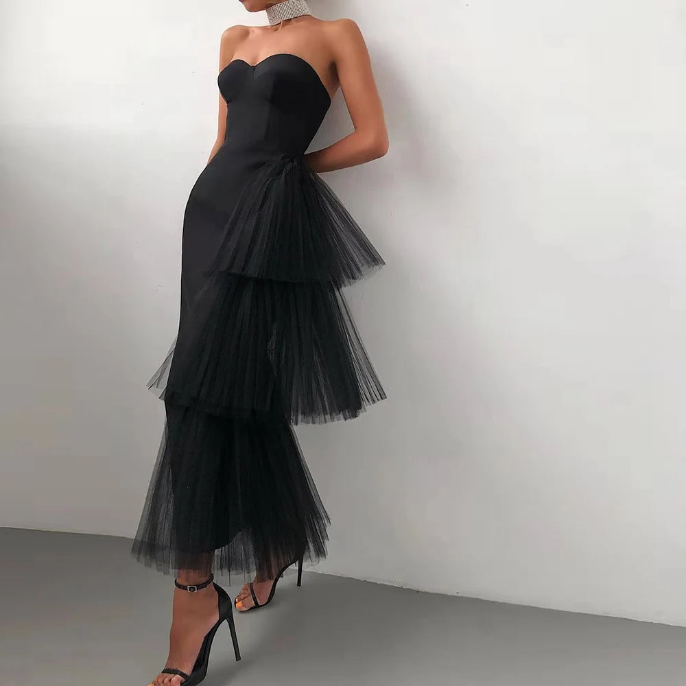 Bea Bandage dress new high waisted dinner dress strapless mesh dress