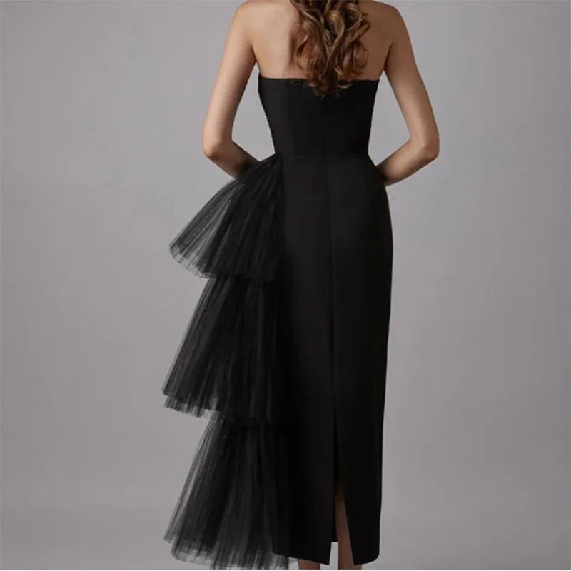 Bea Bandage dress new high waisted dinner dress strapless mesh dress