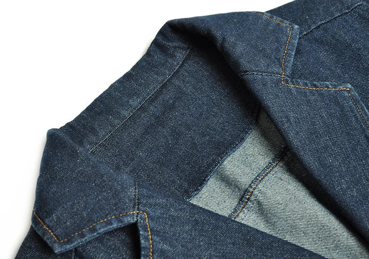 Brianna  Spliced Gradient High Waist Denim Dress