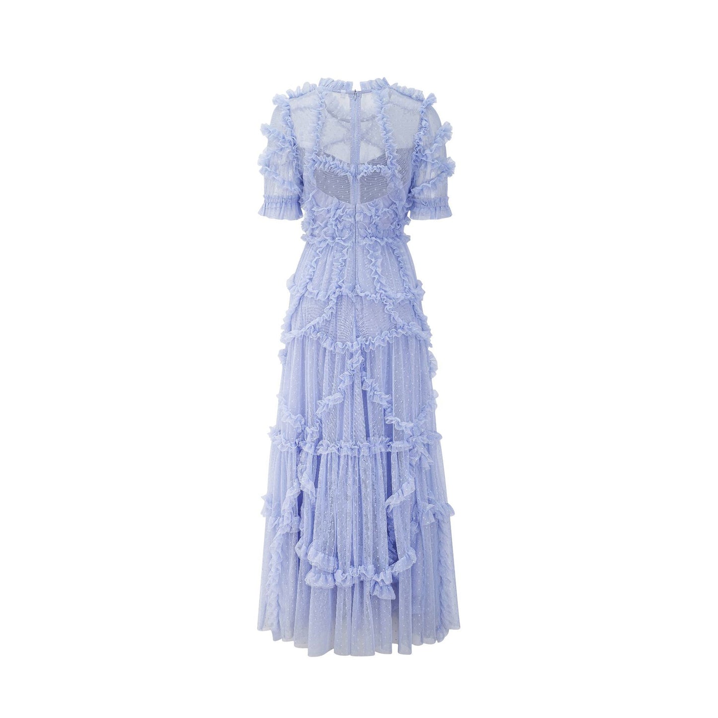 Ashley Ruffle Lace Fairy Mesh French Fashion Dress