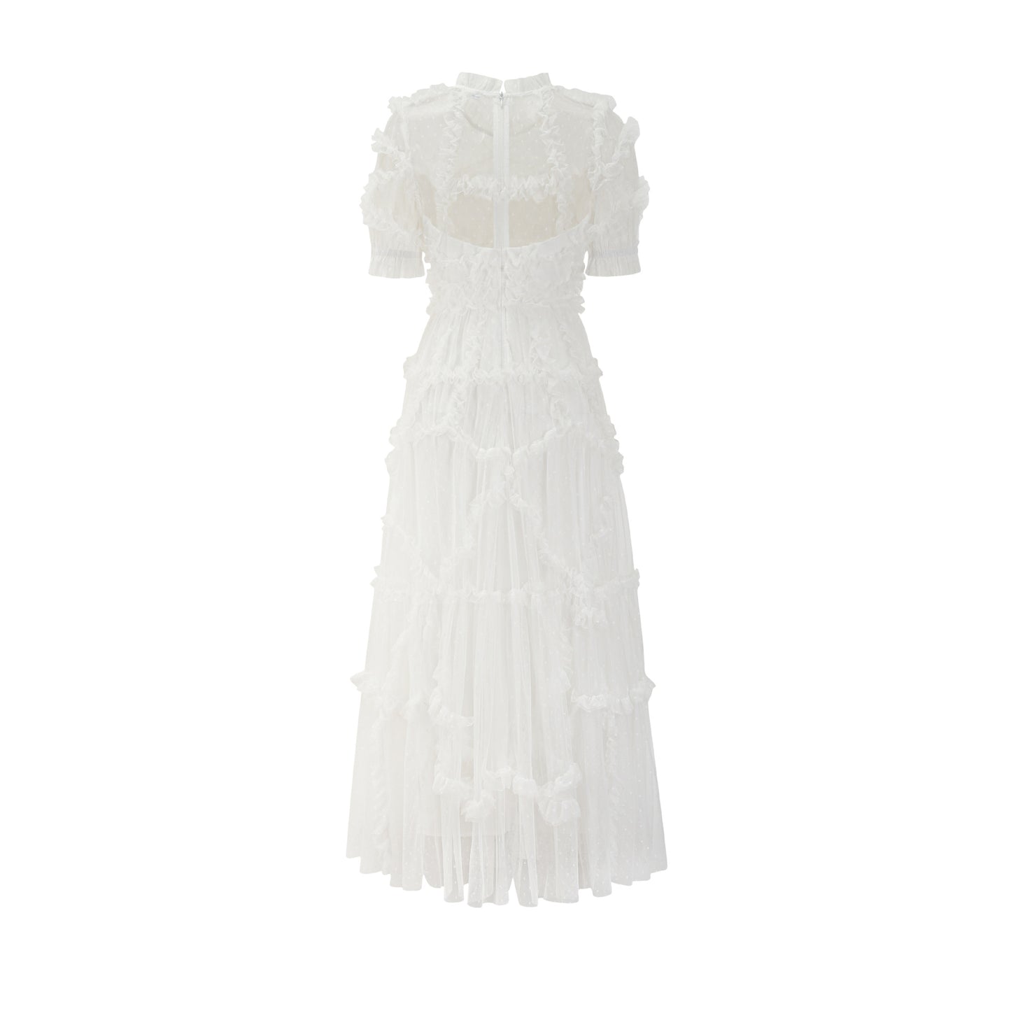 Ashley Ruffle Lace Fairy Mesh French Fashion Dress