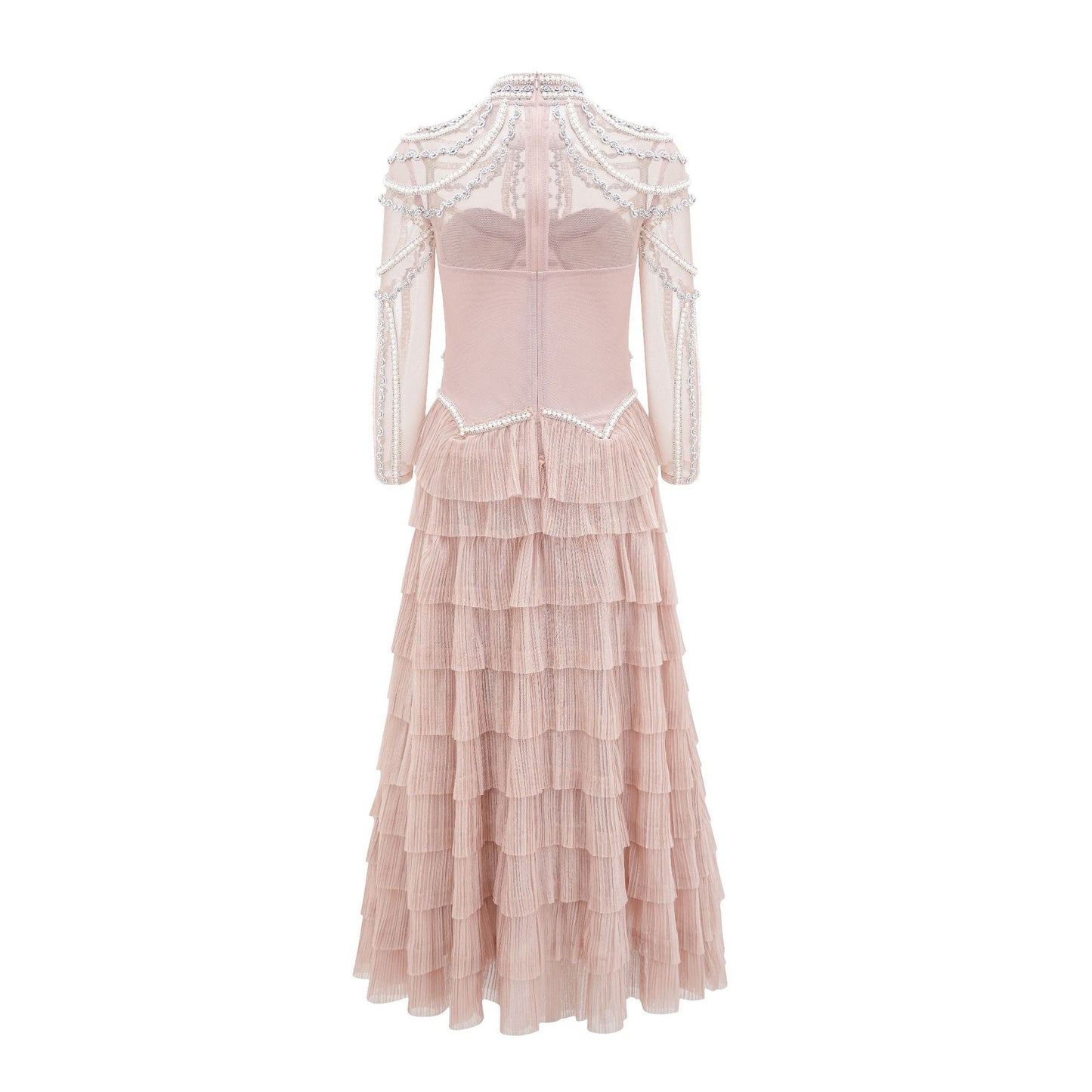 Olly Long Sleeve Beaded Lux Dress